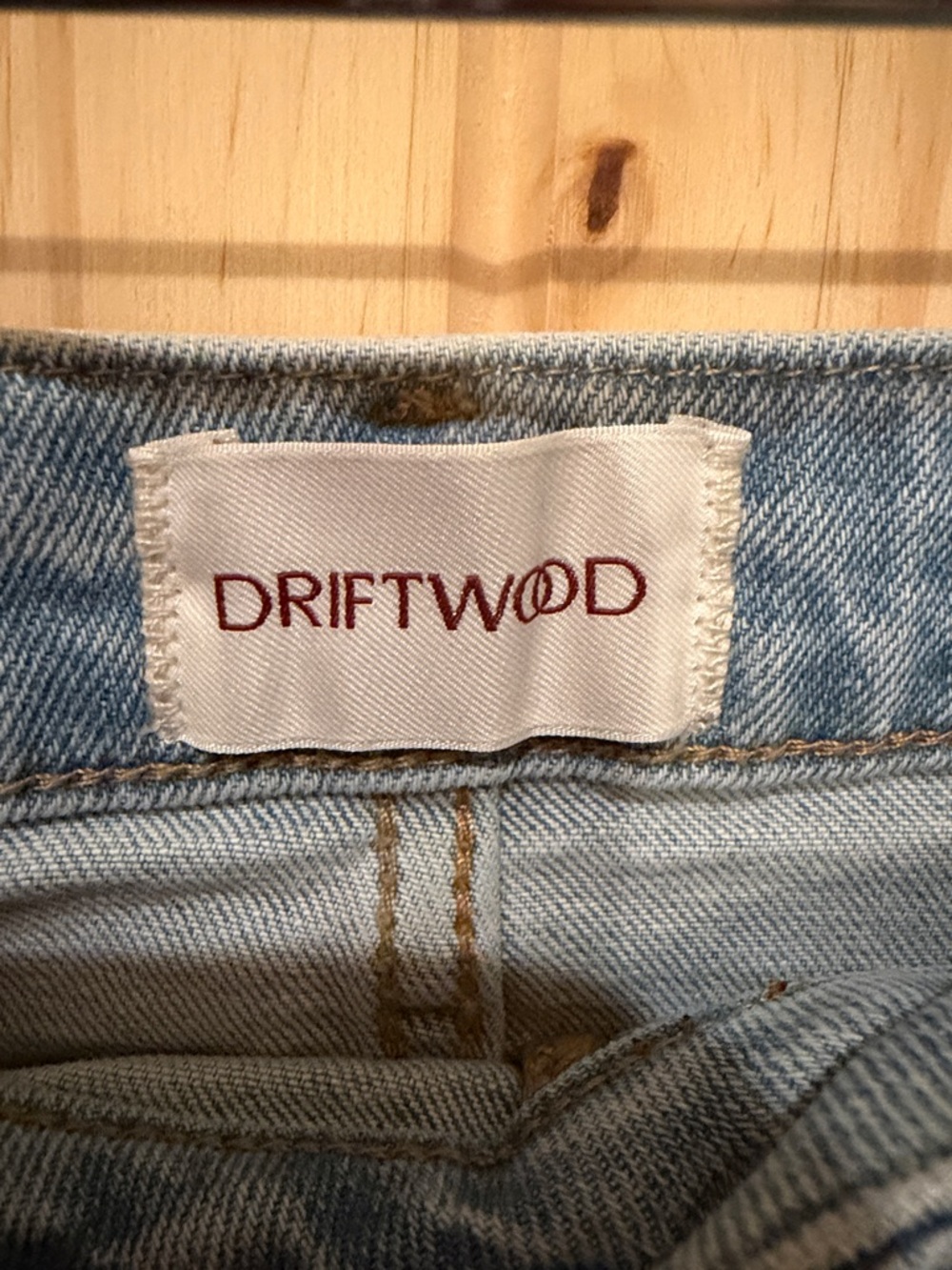 DRIFTWOOD Light Blue Denim Mini Skirt with Multicolor Floral Embroidery - Picture 4 of 6